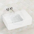 600X425X168Mm Ikon Art Left/Right Square Bowl Wall Hung White Ceramic Shelf Basin Basins