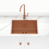 Stainless Steel Kitchen Sink Deep 600mm Rose Gold