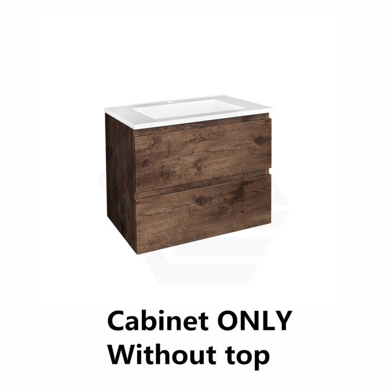 600-1500Mm Wall Hung Bathroom Floating Vanity Dark Oak Wood Grain Pvc Filmed Drawers Cabinet