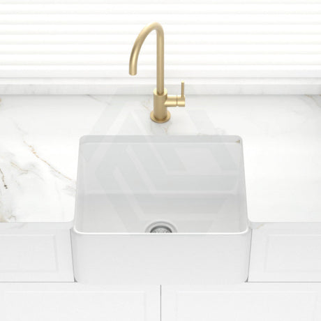 660X451X253Mm Gloss White Chelsea Fireclay Farmhouse Sink Single Bowl Kitchen Laundry Butler Sinks