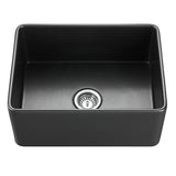 660X451X253Mm Matt Black Chelsea Fireclay Farmhouse Sink Single Bowl Kitchen Laundry Butler Sinks