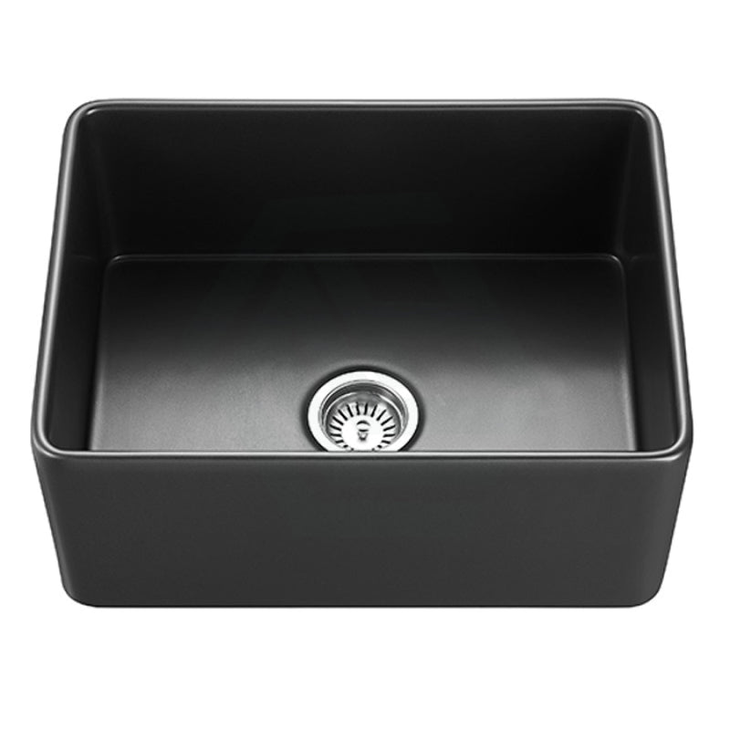 660X451X253Mm Matt Black Chelsea Fireclay Farmhouse Sink Single Bowl Kitchen Laundry Butler Sinks