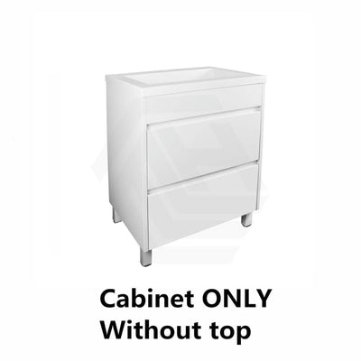 600-1500Mm Freestanding Bathroom Floor Vanity Matt White Pvc Filmed Drawers Cabinet Only &