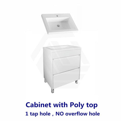 600-1500Mm Freestanding Bathroom Floor Vanity Matt White Pvc Filmed Drawers Cabinet Only &