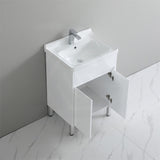 Freestanding Laundry Tub In Pvc Waterproof Cabinet With Ceramic Sink Tubs