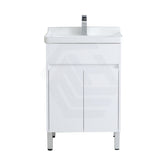 Freestanding Laundry Tub In Pvc Waterproof Cabinet With Ceramic Sink Tubs