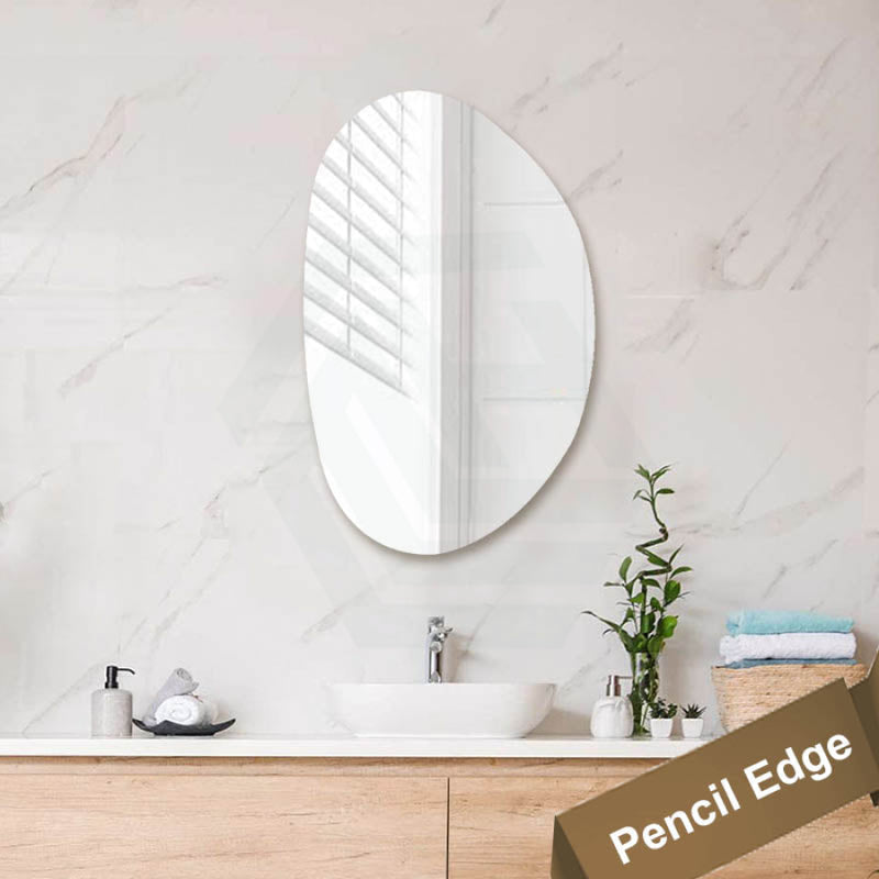 600X895X6Mm Special Shape Bathroom Wall Mounted Mirror Irregular Pencil Edge Vertical Or Horizontal