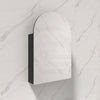 600X900X135Mm Matt Black Arch Wall Hung Shaving Cabinet Pvc Pencil Mirror For Bathroom Cabinets