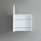 600X900X135Mm Matt White Arch Wall Hung Shaving Cabinet Pvc Pencil Mirror For Bathroom Cabinets