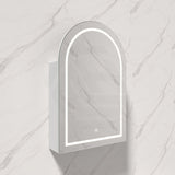 600X900X150Mm Ceto Olivia Matt White Arch Led Shaving Cabinet Pencil Edge Frontlit Cabinets