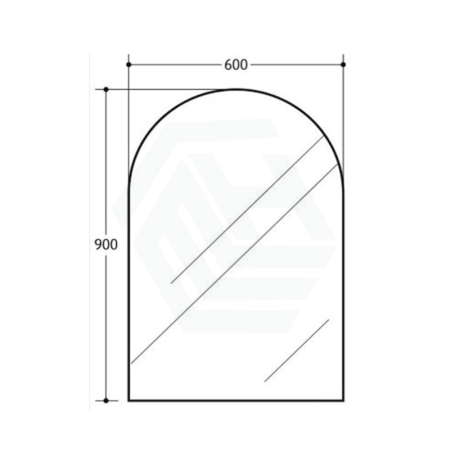 600X900X5Mm Bathroom Aura Arch Wall Mirror Pencil Edge Vertical Frameless Mirrors