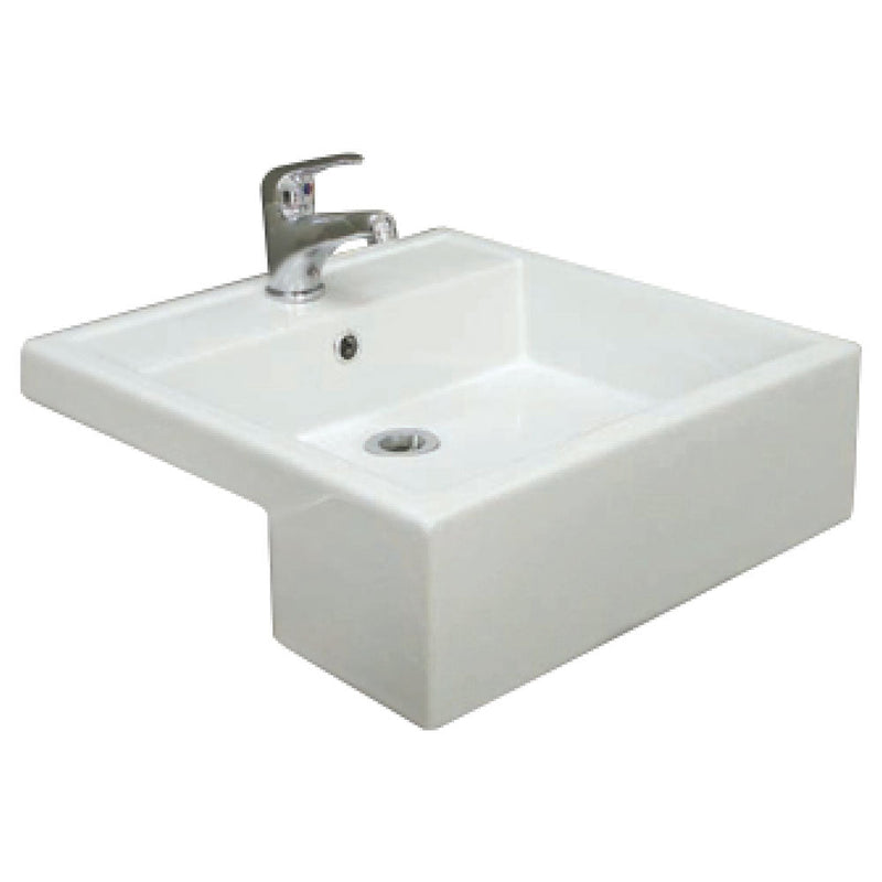 460X460X150Mm Rak Nova Semi-Recessed Ceramic Basin 1 Or 3 Tap Holes Available Semi-Recessed Basins