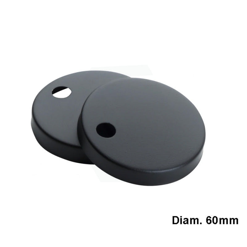 60Mm Round Toilet Seat Hinge Cover Matt Black Accessories