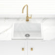 610X457X205Mm Carysil White Single Big Bowl Granite Kitchen/laundry Sink Top/flush/under Mount