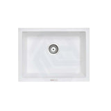 610X457X205Mm Carysil White Single Big Bowl Granite Kitchen/laundry Sink Top/flush/under Mount