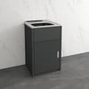 46L Matt Black Stainless Steel Laundry Tub Cabinet