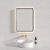 610X810Mm Led Mirror Black Framed Rectangle Backlit Horizontal/Vertical Installation Led Mirrors