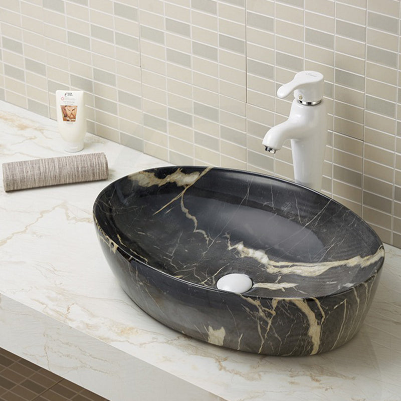 Above Counter Basin Ceramic Oval Barrington Marble