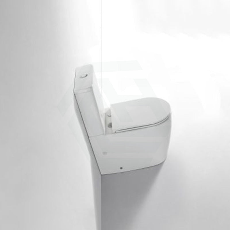 620X370X820Mm Bathroom Rimless Toilet Suite Back To Wall White Gloss Suites