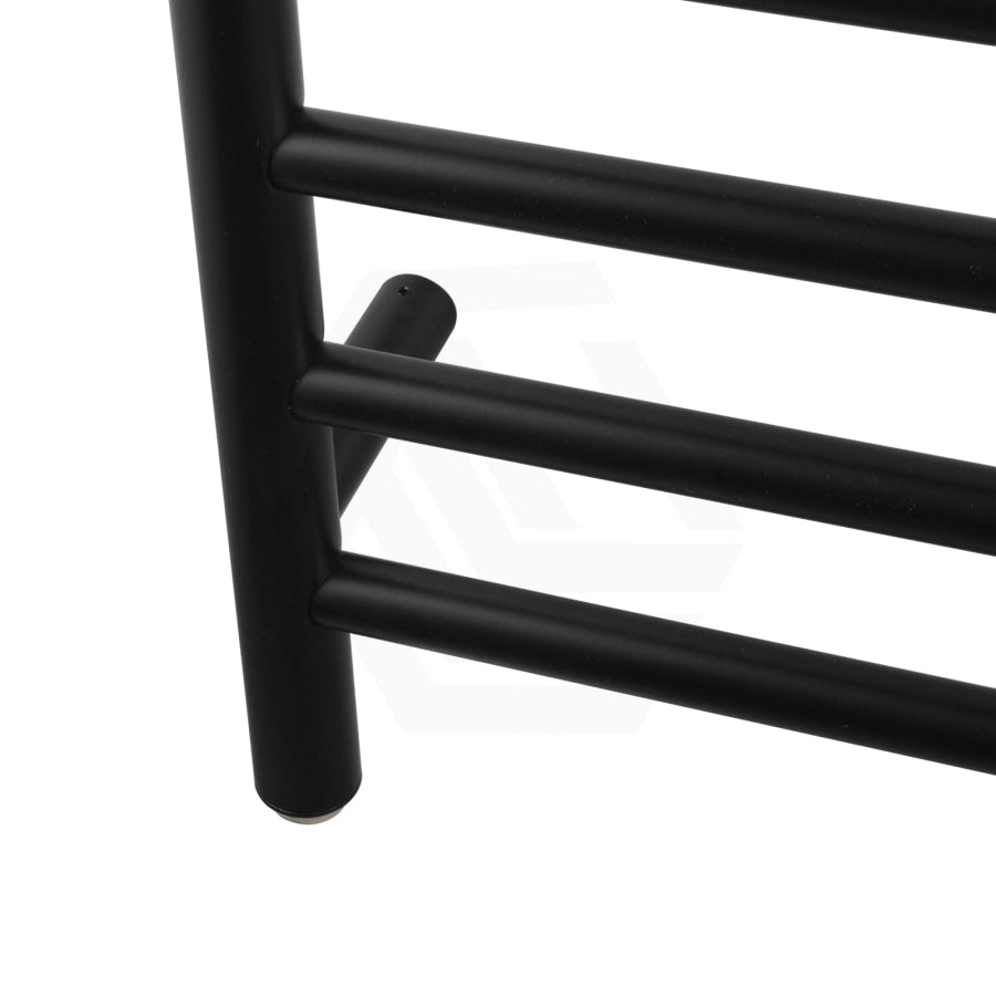 620X600X120Mm Round Black Electric Heated Towel Rack 6 Bars Stainless Steel