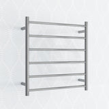 620X600X120Mm Round Chrome Electric Heated Towel Rack 6 Bars Stainless Steel