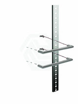 630/830Mm Thermogroup Round Single Bar Heated Towel Rail Matt Black 630Mm / Mounting System Rails