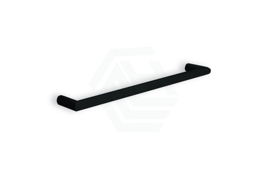 630/830Mm Round Single Bar Heated Towel Rail Matt Black 630Mm Rails