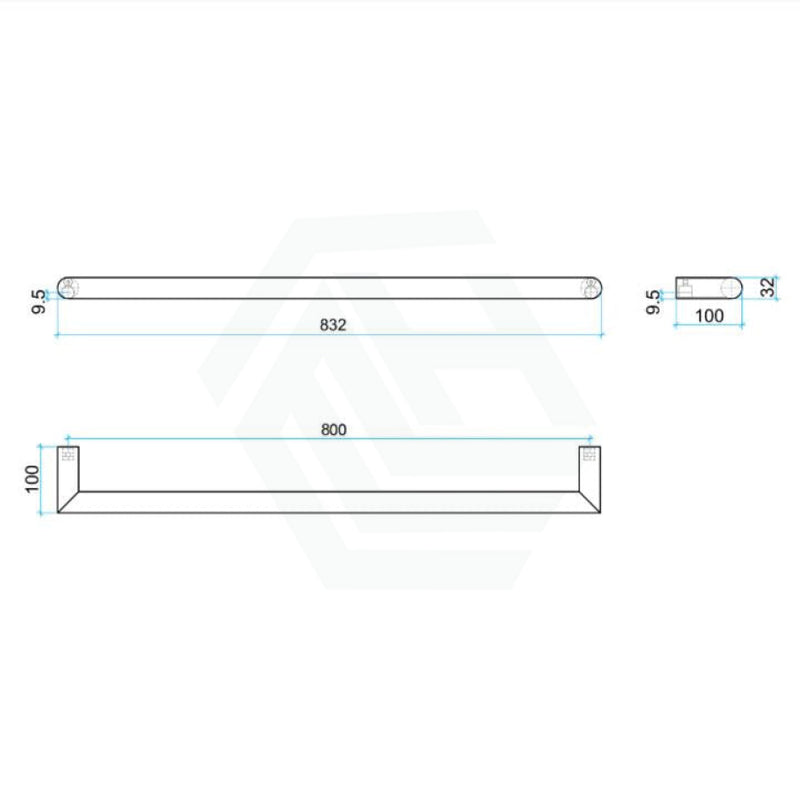 450/630/830Mm Round Single Bar Heated Towel Rail Polished Stainless Steel Rails