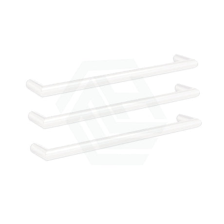 630Mm Thermogroup Round 3 Single Bar Heated Towel Rail Satin White None Rails