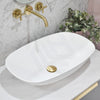 630X360X150Mm Rolo Soft Square Above Counter Matt White Artificial Stone Basin Sqaure Basins