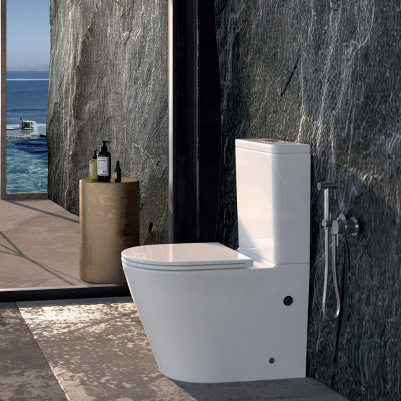 640X360X840Mm Jomoo Super Silent Rimless Tornado High End Back To Wall Toilet Suite Ceramic Gloss