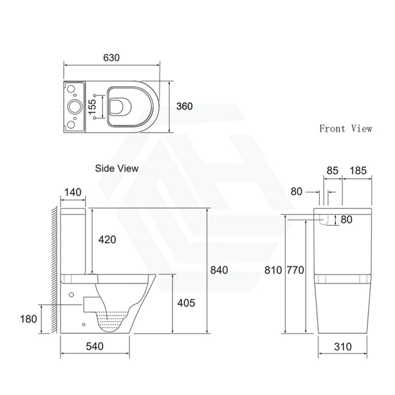 630X360X840Mm Jomoo Super Silent Rimless Tornado High End Back To Wall Toilet Suite Ceramic Gloss