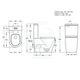 660X385X870Mm Zeus Toilet Suite Rimless Tornado Comfort Height For Bathroom Back To Wall Suites