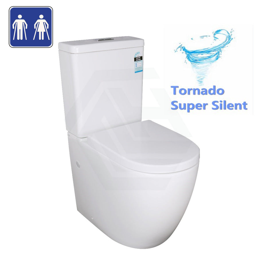 660X390X885Mm Elvera Tornado Ambulant Toilet Suite Ceramic Back To Wall Back/left And Right Bottom