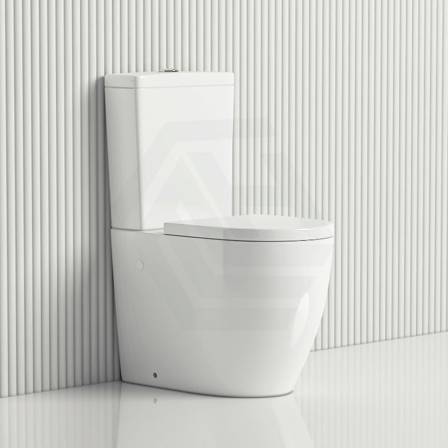 660mm Gloss White Ceramic Toilet Suite Box Rim - MyHomeware