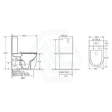 665X380X845Mm Bathroom Back To Wall Toilet Suite Matt White Rimless Flushing Ceramic Suites