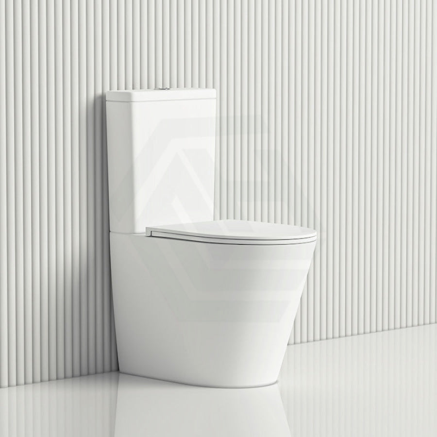 670X360X850Mm Bathroom Rimless Matt White Toilet Suite Comfort Height Back To Wall Suites