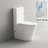 Ceramic Toilet Suite Rimless Comfort Height 670mm Matt White