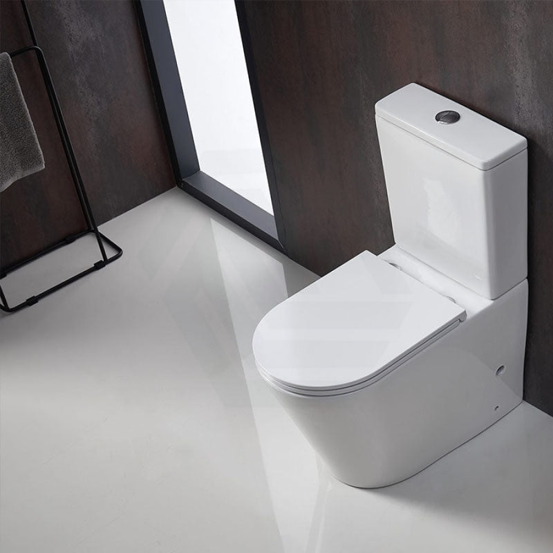 Pani 670X360X850Mm Bathroom Rimless Toilet Suite Comfort Height Back To Wall White