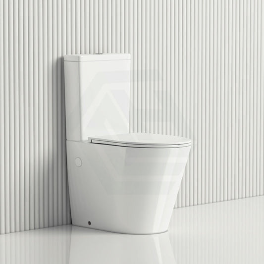 670X360X850Mm Bathroom Rimless Tornado Toilet Suite Comfort Height Back To Wall White Gloss Suites
