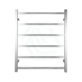 674X620X120Mm Square Chrome Electric Heated Towel Rack 6 Bars