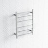 674X620X120Mm Square Chrome Electric Heated Towel Rack 6 Bars Rails