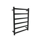 674X620X120Mm Square Nero Black Electric Heated Towel Rack 6 Bars