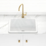 677X477X250Mm Gloss White Camden Fireclay Kitchen/Laundry Sink Single Bowl Top/Under Mount Kitchen