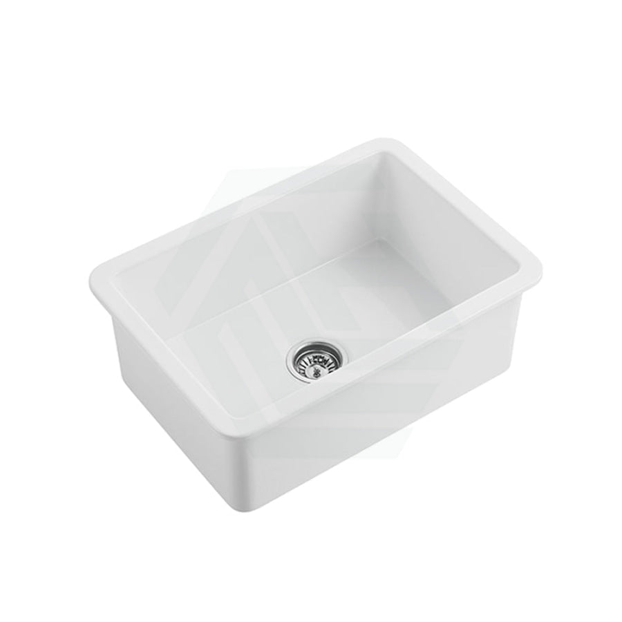 677X477X250Mm Gloss White Camden Fireclay Kitchen/Laundry Sink Single Bowl Top/Under Mount Kitchen