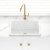 677X477X250Mm Gloss White Camden Fireclay Kitchen/Laundry Sink Single Bowl Top/Under Mount Kitchen