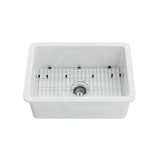 677X477X250Mm Gloss White Camden Fireclay Kitchen/Laundry Sink Single Bowl Top/Under Mount Kitchen