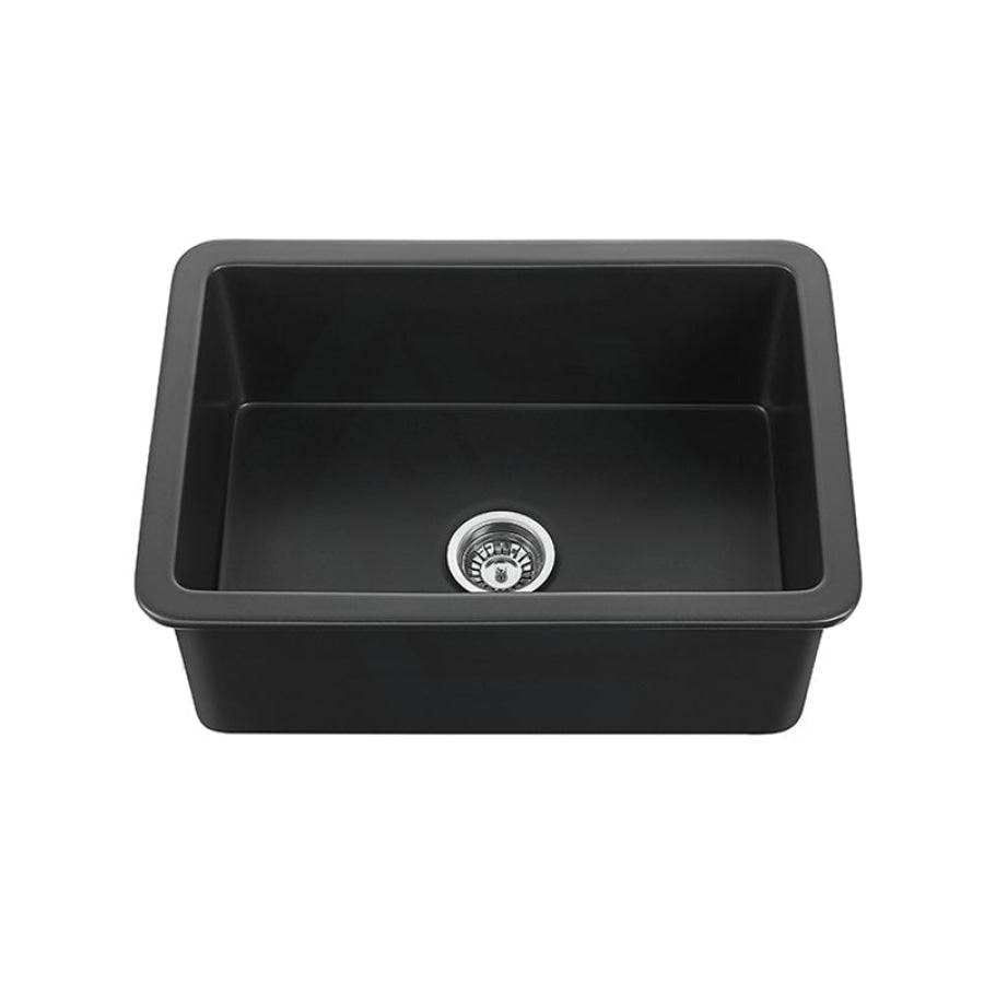 677X477X250Mm Matt Black Camden Fireclay Kitchen/Laundry Sink Single Bowl Top/Under Mount Kitchen