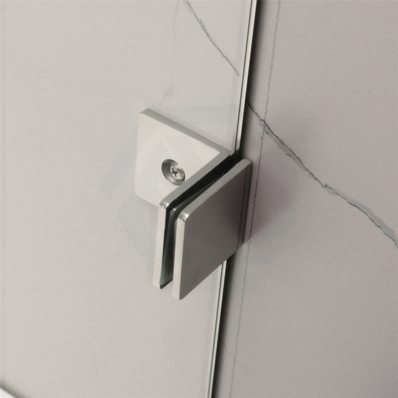 685-1400Mm L Shape Frameless Shower Screen Hinge Door Fixed Panel Chrome Fittings 10Mm Glass