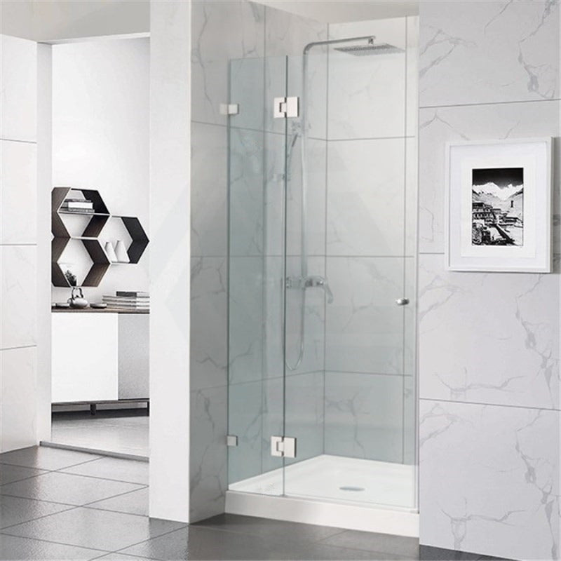 685-995Mm Wall To Shower Screen Hinge And Door Panel Chrome Fittings Frameless 10Mm Glass